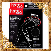 Корректирующие колготки с шортиками черные 70 den Хотекс / «Hotex»