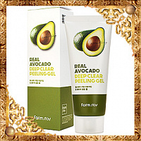 Пилинг-скатка с экстрактом авокадо FarmStay Real Avocado Deep Clear Peeling Gel