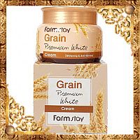 Осветляющий крем с маслом ростков пшеницы FarmStay Grain Premium White Cream